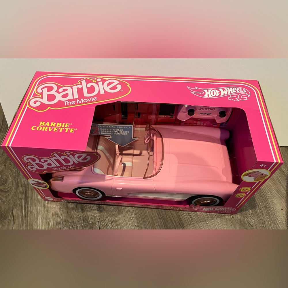 LAST ONE💕MUST FOR BARBIE LOVERS!! Barbie Hot Wheels Remote Control Corvette!NIB - Picture 2 of 7